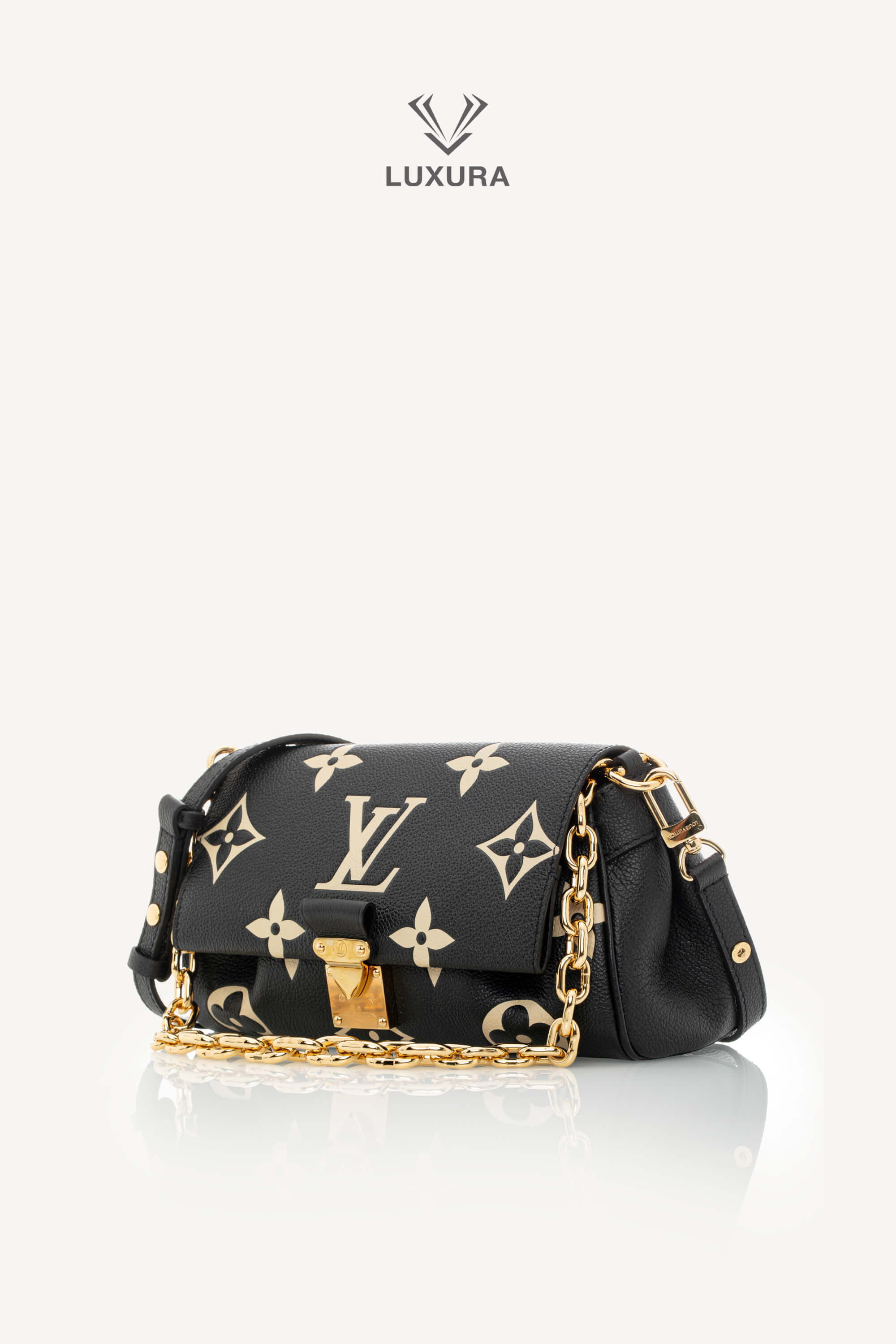WeLove | Louis Vuitton Favorite Bag Bicolor Monogram Empreinte Leather Black Beige | HBLEB00227406 | imagine 8