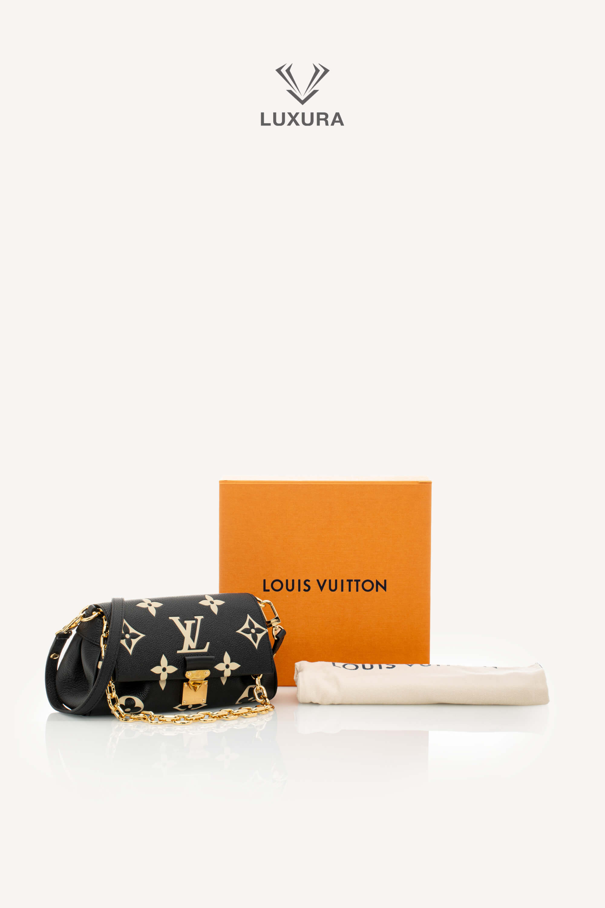 WeLove | Louis Vuitton Favorite Bag Bicolor Monogram Empreinte Leather Black Beige | HBLEB00227406 | imagine 2