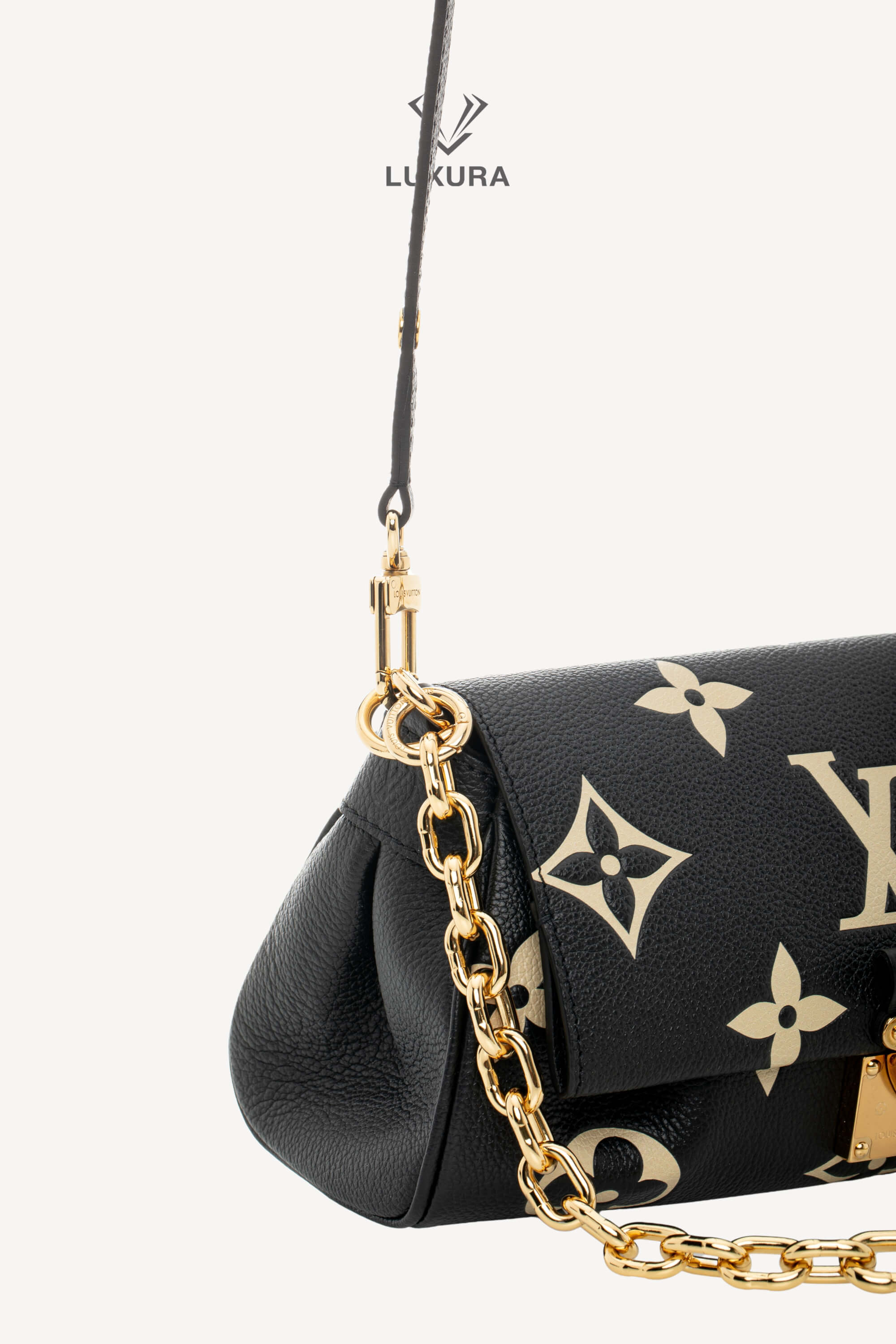 WeLove | Louis Vuitton Favorite Bag Bicolor Monogram Empreinte Leather Black Beige | HBLEB00227406 | imagine 15