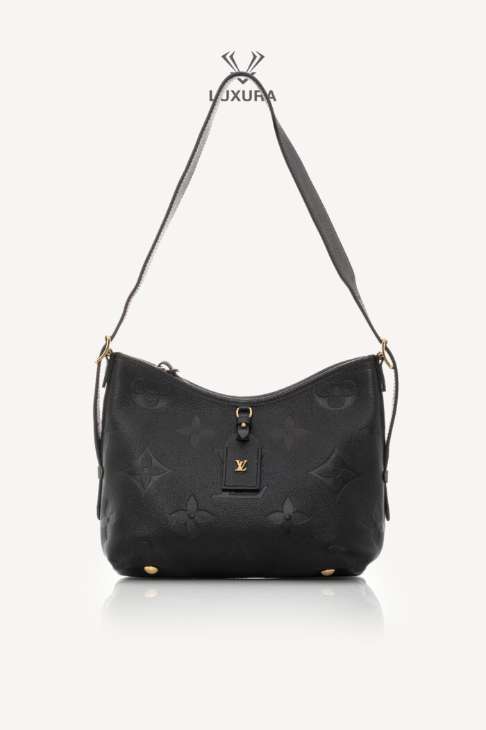 <span style="font-size: 10px;letter-spacing: .15em">HARD TO FIND</span><br>            <strong>LOUIS VUITTON</strong><br>            <div style="margin-top:10px;font-size:16px">Monogram Empreinte Leather CarryAll PM Bag Black M46288</div><br>