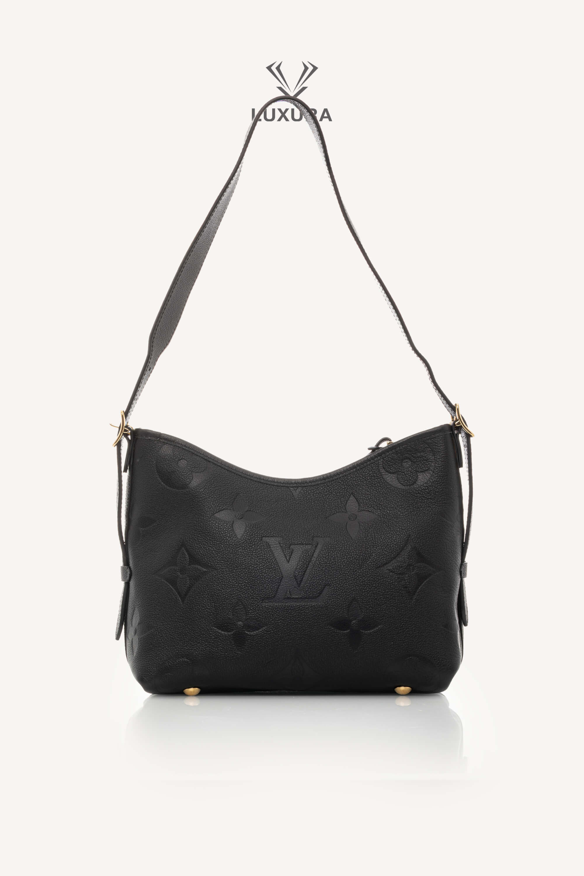 <span style="font-size: 10px;letter-spacing: .15em">HARD TO FIND</span><br>            <strong>LOUIS VUITTON</strong><br>            <div style="margin-top:10px;font-size:16px">Monogram Empreinte Leather CarryAll PM Bag Black M46288</div><br> - Image 5