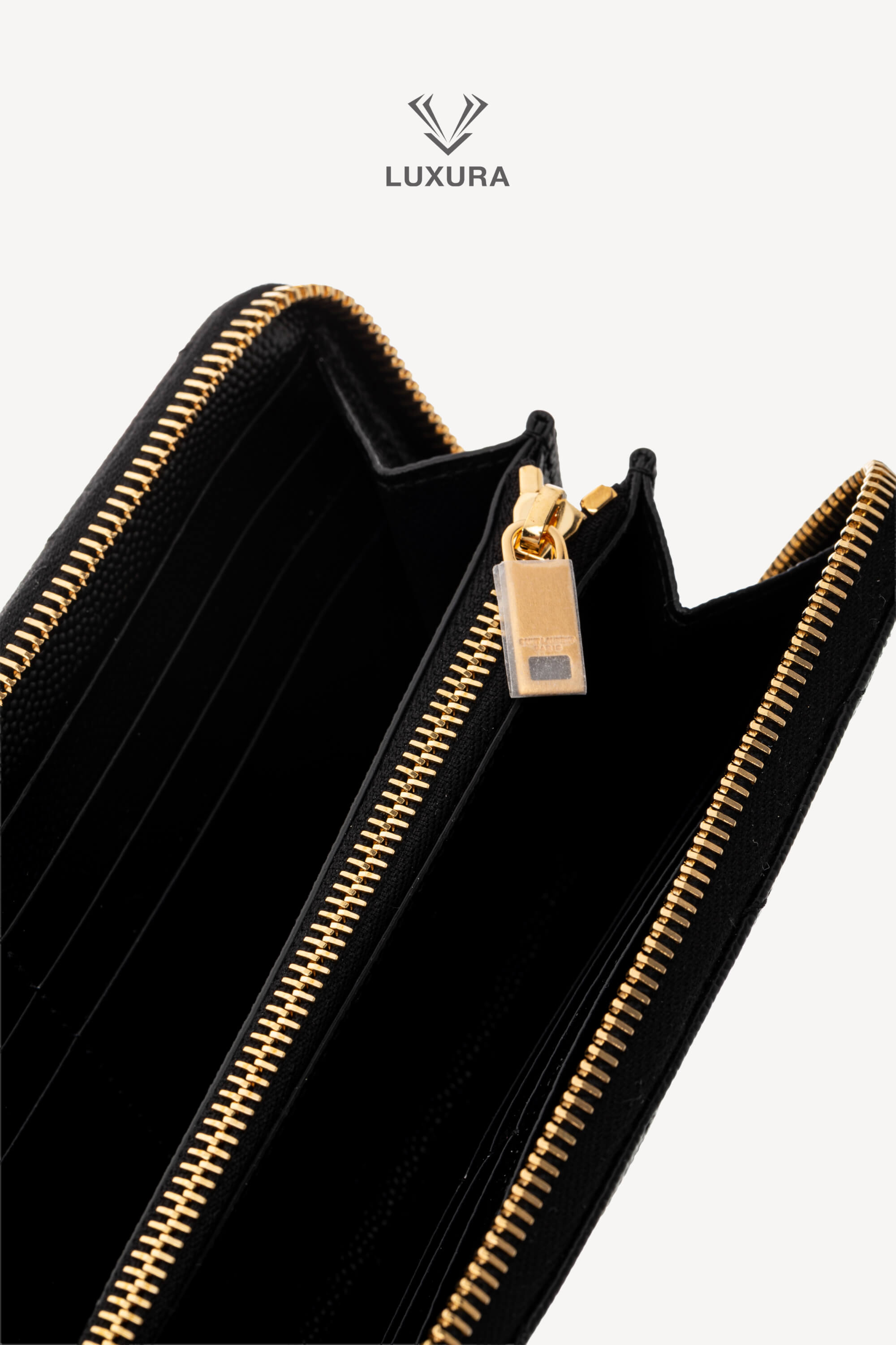 <span style="font-size: 10px;letter-spacing: .15em">BEST DEAL</span><br> <strong>SAINT LAURENT</strong><br> <div style="margin-top:10px;font-size:16px">Cassandre Matelasse Zip Around Wallet in Grain de Poudre Leather Black</div><br> - Image 9