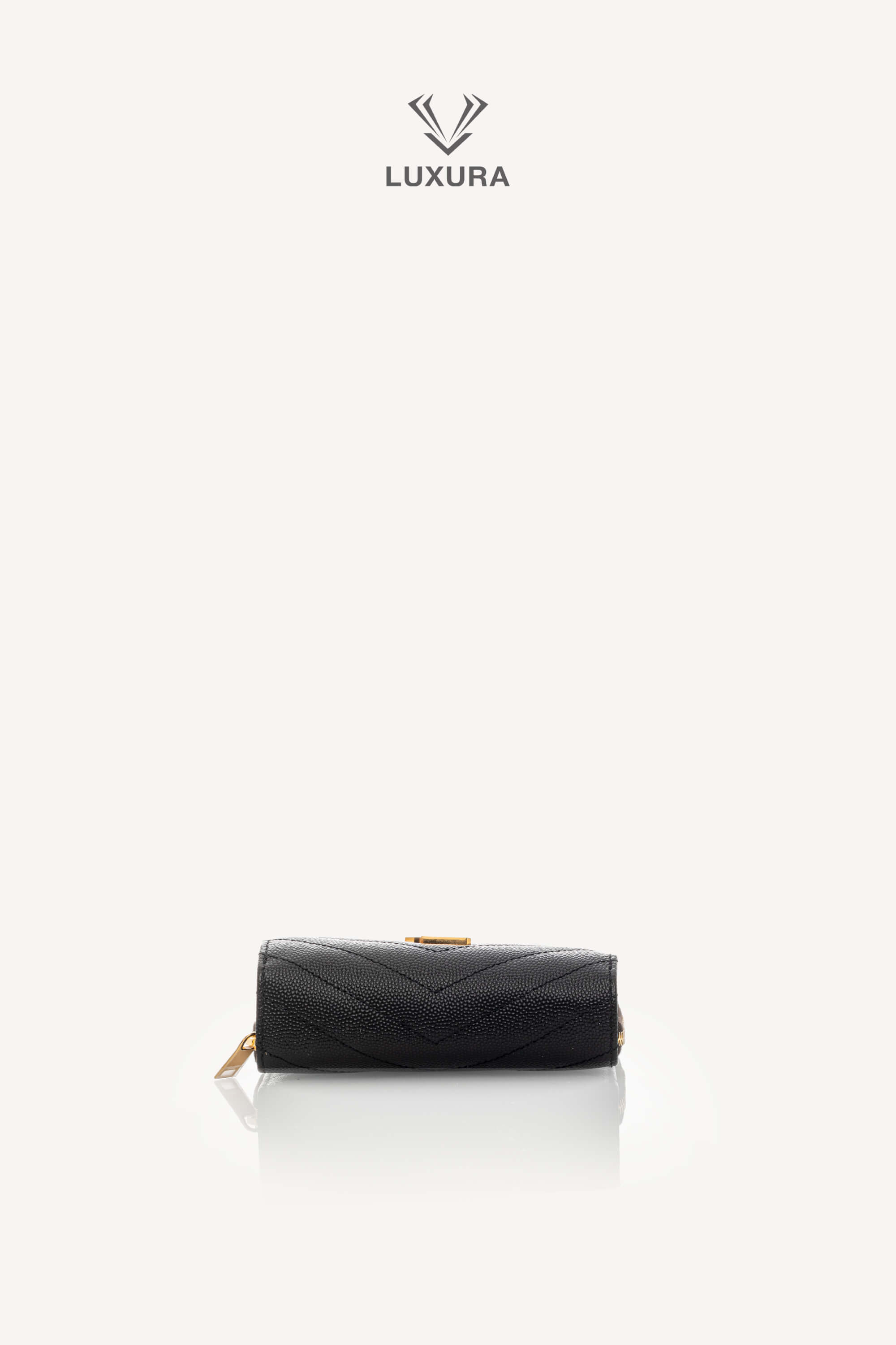 <span style="font-size: 10px;letter-spacing: .15em">BEST DEAL</span><br> <strong>SAINT LAURENT</strong><br> <div style="margin-top:10px;font-size:16px">Cassandre Matelasse Compact Zip Around Wallet in Grain de Poudre Leather Black</div><br> - Image 14