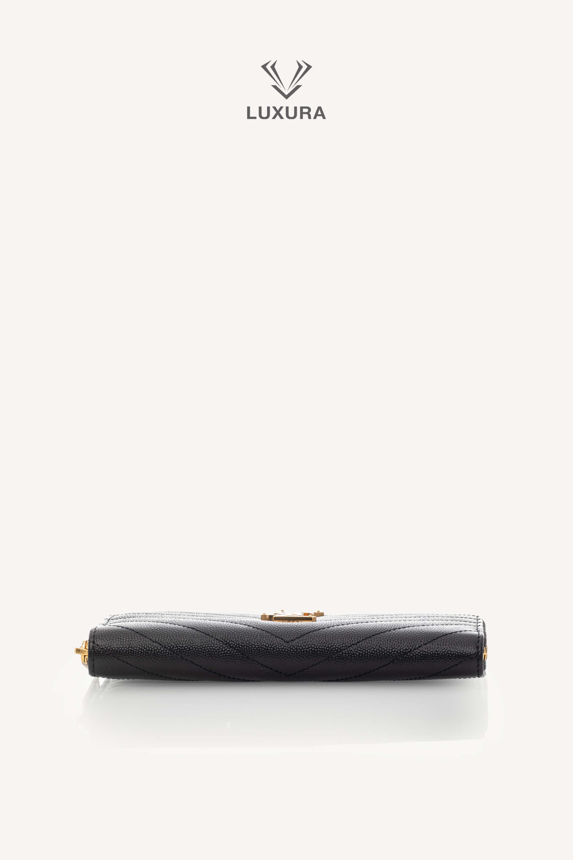 <span style="font-size: 10px;letter-spacing: .15em">BEST DEAL</span><br> <strong>SAINT LAURENT</strong><br> <div style="margin-top:10px;font-size:16px">Cassandre Matelasse Zip Around Wallet in Grain de Poudre Leather Black</div><br> - Image 18