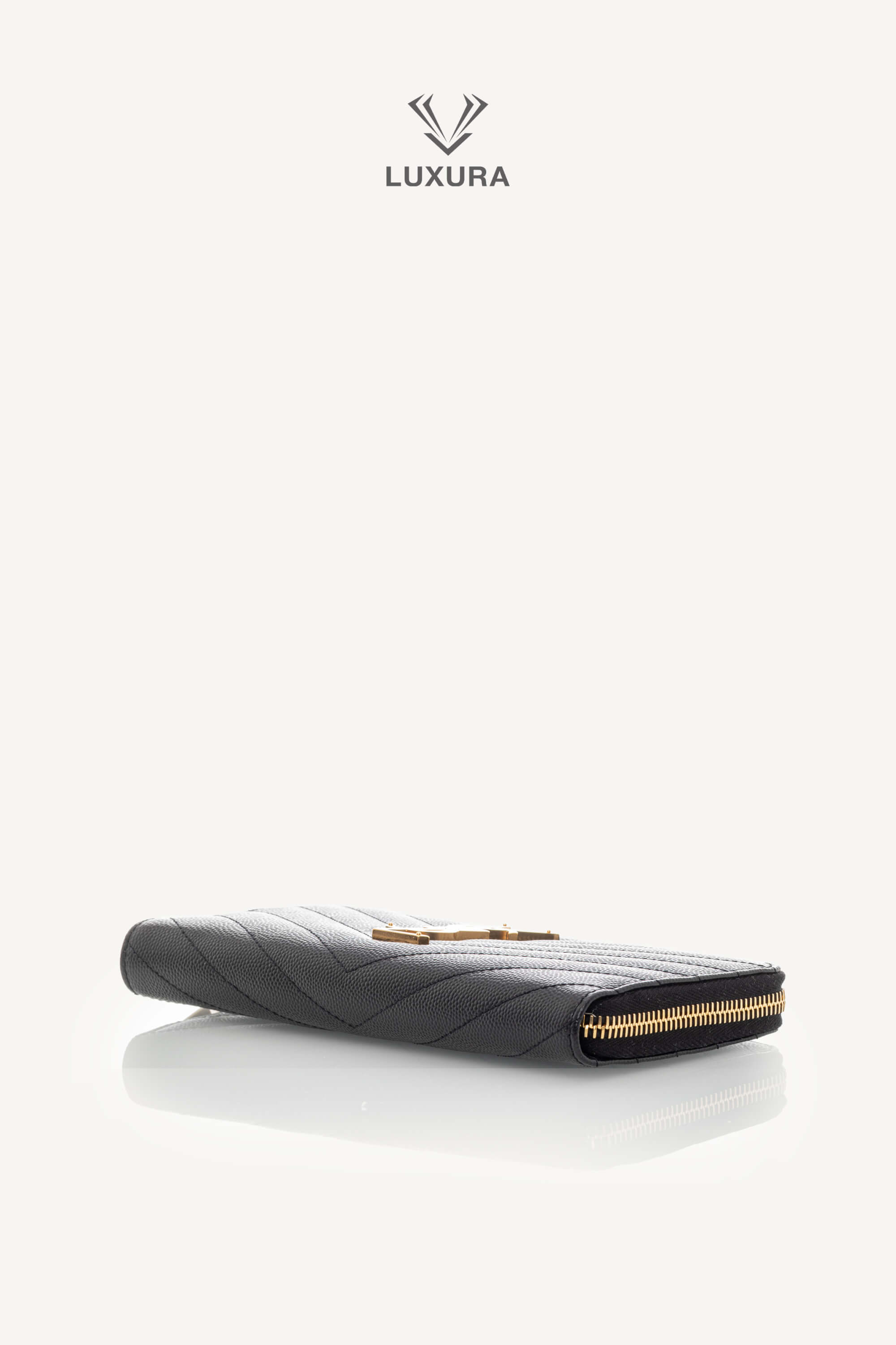 <span style="font-size: 10px;letter-spacing: .15em">BEST DEAL</span><br> <strong>SAINT LAURENT</strong><br> <div style="margin-top:10px;font-size:16px">Cassandre Matelasse Zip Around Wallet in Grain de Poudre Leather Black</div><br> - Image 17