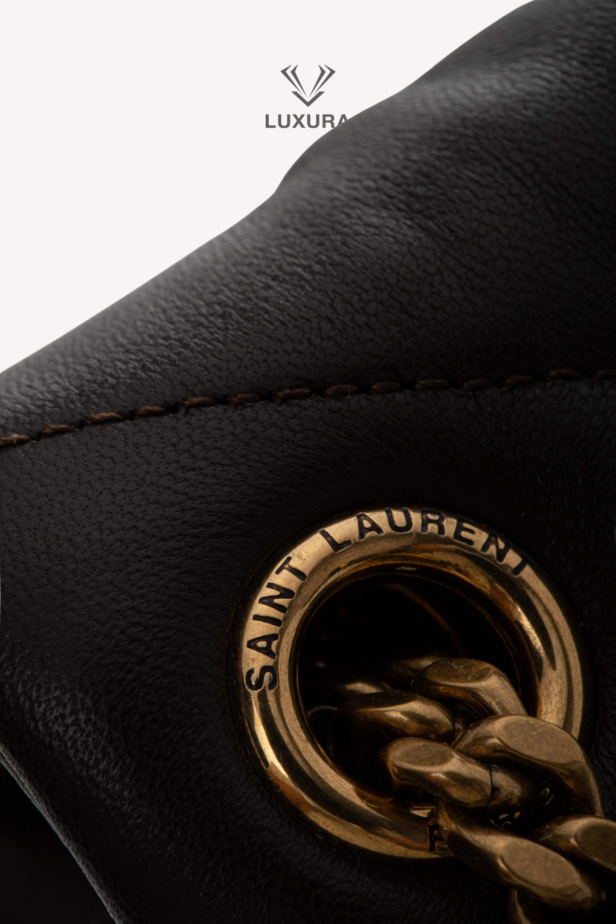 <span style="font-size: 10px;letter-spacing: .15em">HARD TO FIND</span><br> <strong>SAINT LAURENT</strong><br> <div style="margin-top:10px;font-size:16px">Puffer Small Matelasse Leather Shoulder Bag Dark Sweet Choco</div><br> - Image 14