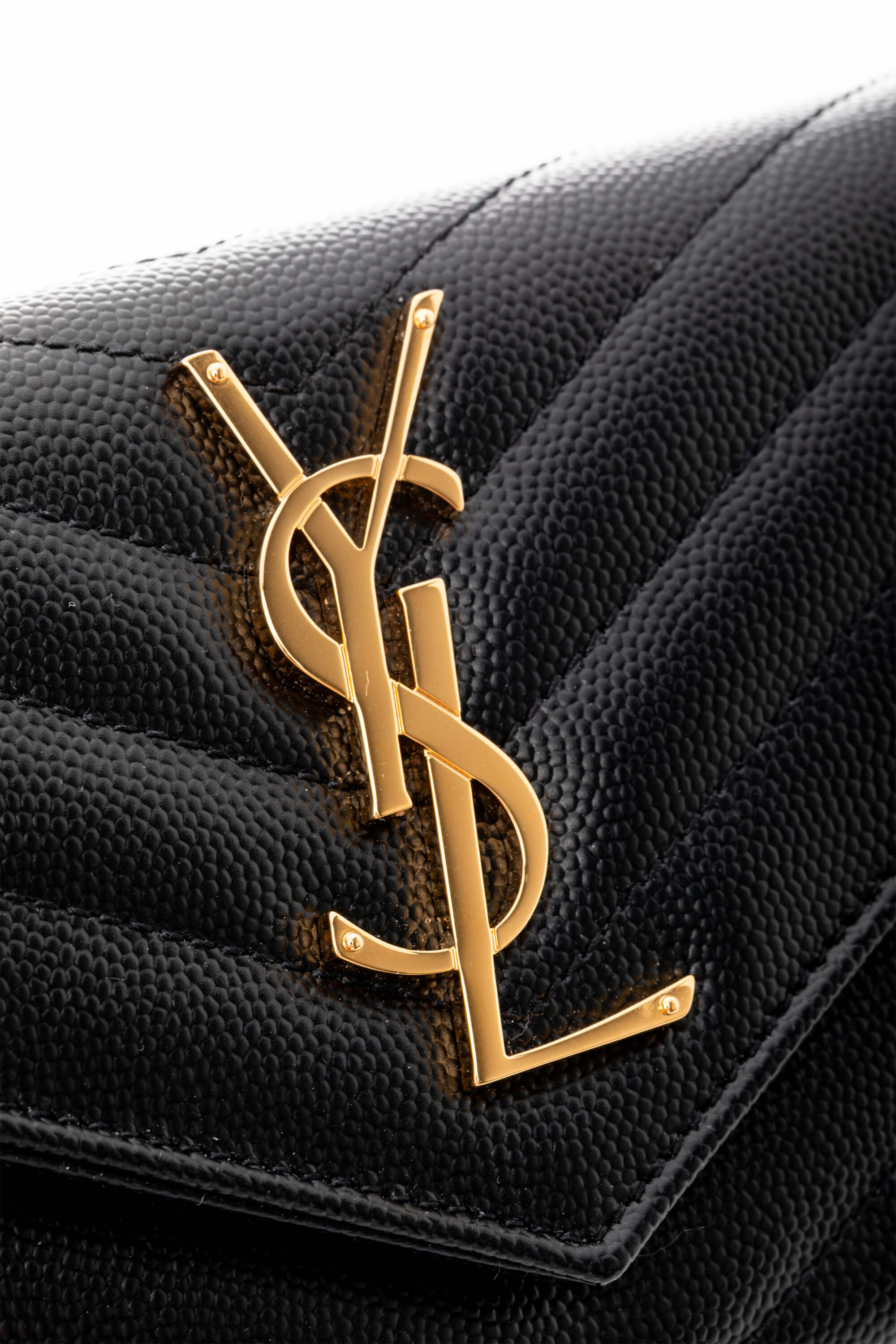 <span style="font-size: 10px;letter-spacing: .15em">BEST DEAL</span><br> <strong>SAINT LAURENT</strong><br> <div style="margin-top:10px;font-size:16px">Cassandre Matelasse Large Flap Wallet in Grain de Poudre Leather Black</div><br> - Image 6