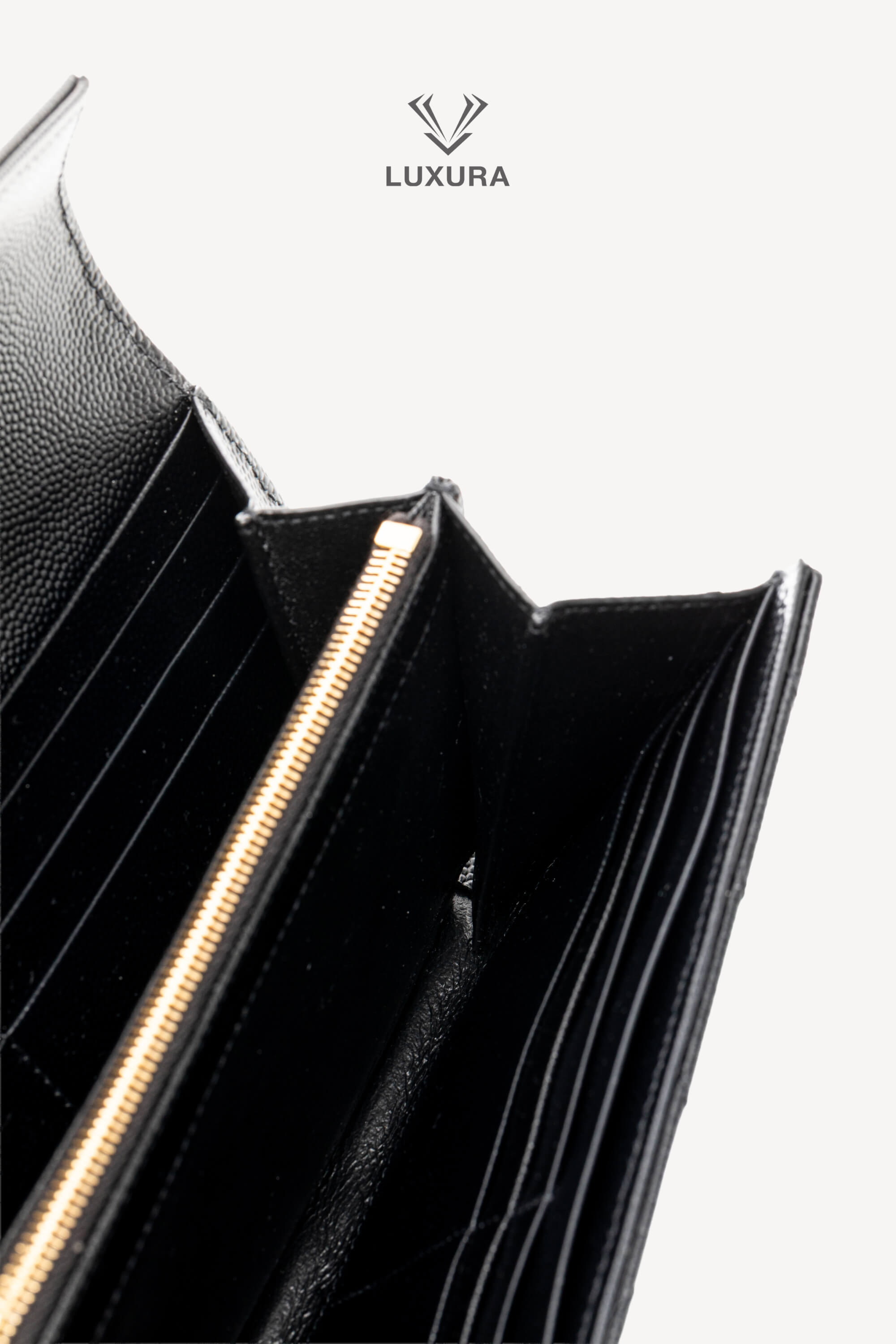 <span style="font-size: 10px;letter-spacing: .15em">BEST DEAL</span><br> <strong>SAINT LAURENT</strong><br> <div style="margin-top:10px;font-size:16px">Cassandre Matelasse Large Flap Wallet in Grain de Poudre Leather Black</div><br> - Image 10