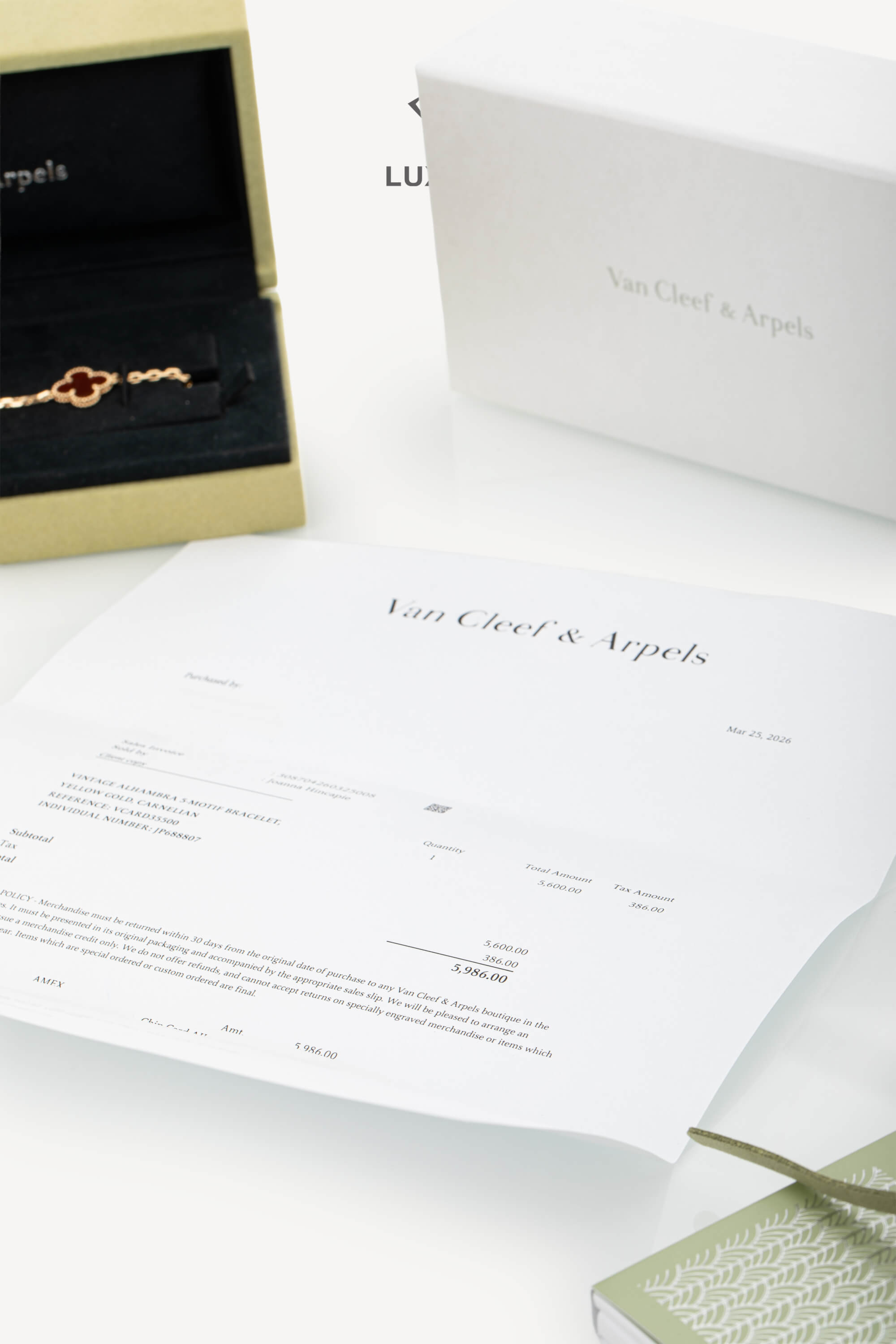 <span style="font-size: 10px;letter-spacing: .15em">HARD TO FIND</span><br> <strong>VAN CLEEF & ARPELS</strong><br> <div style="margin-top:10px;font-size:16px"> 18K Yellow Gold Carnelian Vintage Alhambra Bracelet 5 Motifs</div><br> - Image 14