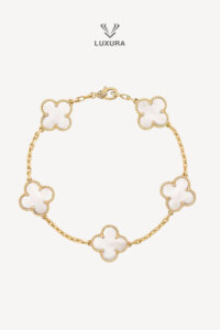 Bijuterii | VAN CLEEF & ARPELS 18K Yellow Gold Mother of Pearl Vintage Alhambra Bracelet 5 Motifs