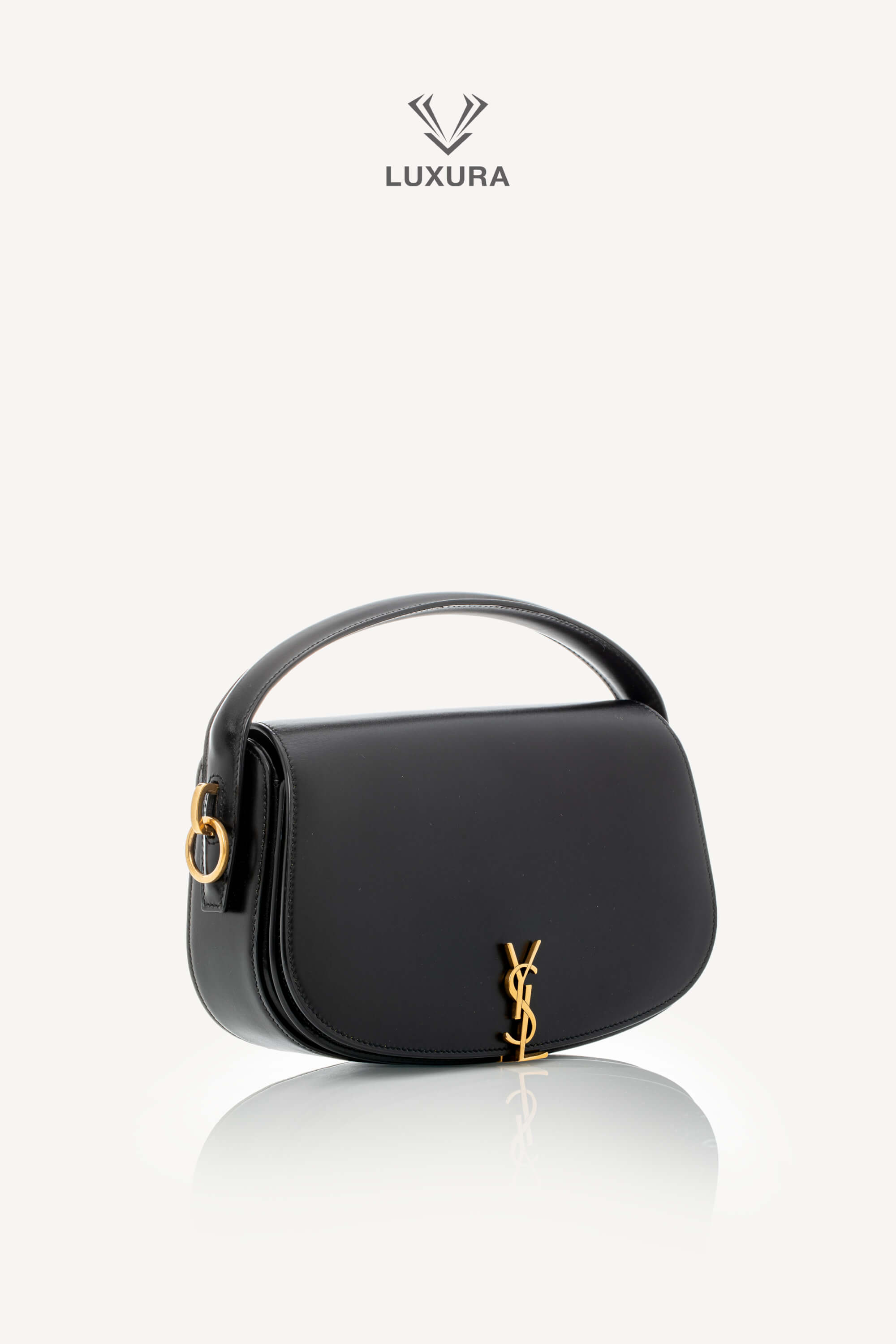<span style="font-size: 10px;letter-spacing: .15em">NEW COLLECTION</span><br> <strong>SAINT LAURENT</strong><br> <div style="margin-top:10px;font-size:16px">Voltaire Leather Shoulder Bag Black Palladium Hardware</div><br> - Image 3