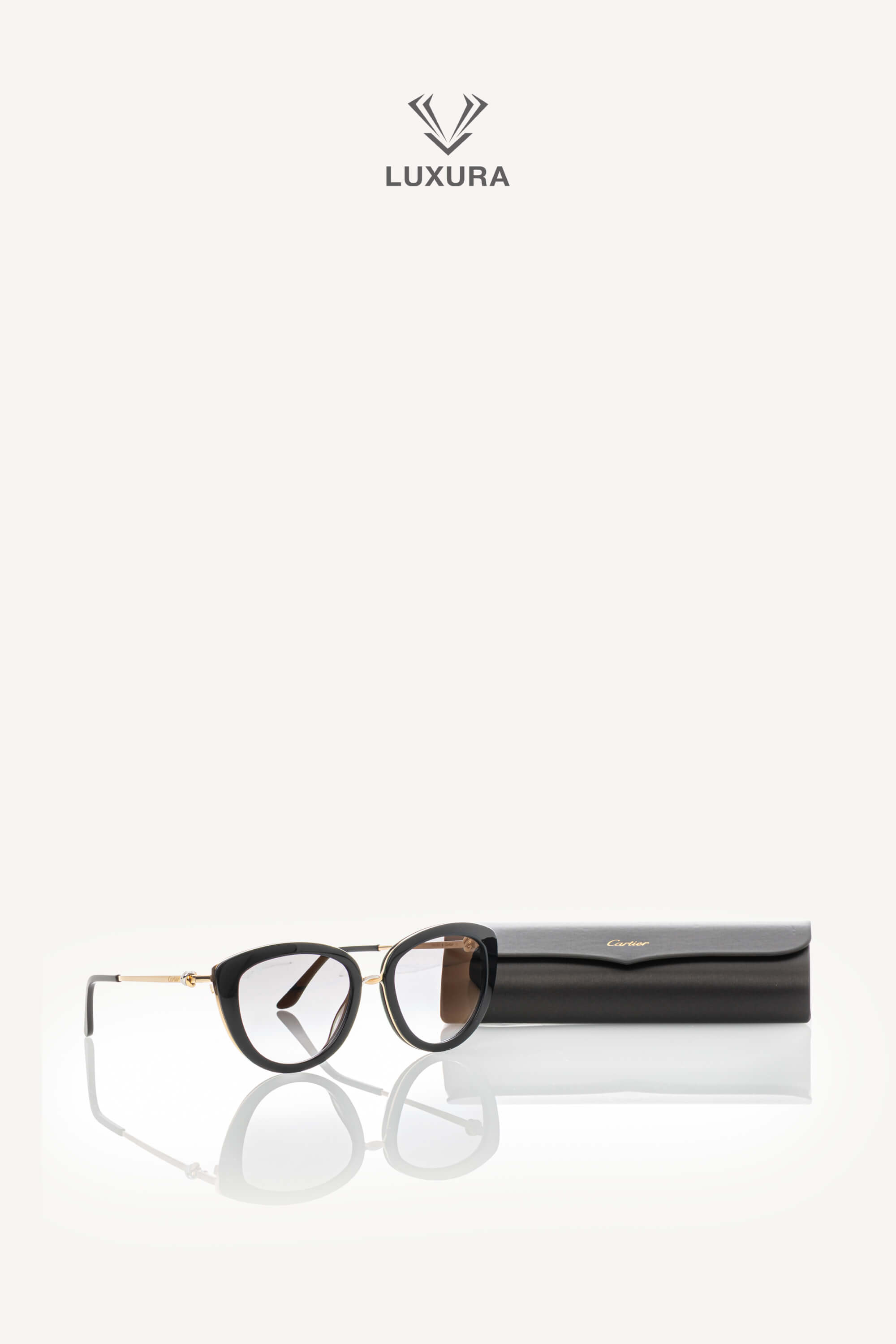 <span style="font-size: 10px;letter-spacing: .15em">BEST DEAL</span><br> <strong>CARTIER</strong><br> <div style="margin-top:10px;font-size:16px">CT0247S Trinity Cat-Eye Sunglasses Acetate-Gold Tone Metal</div><br> - Image 4