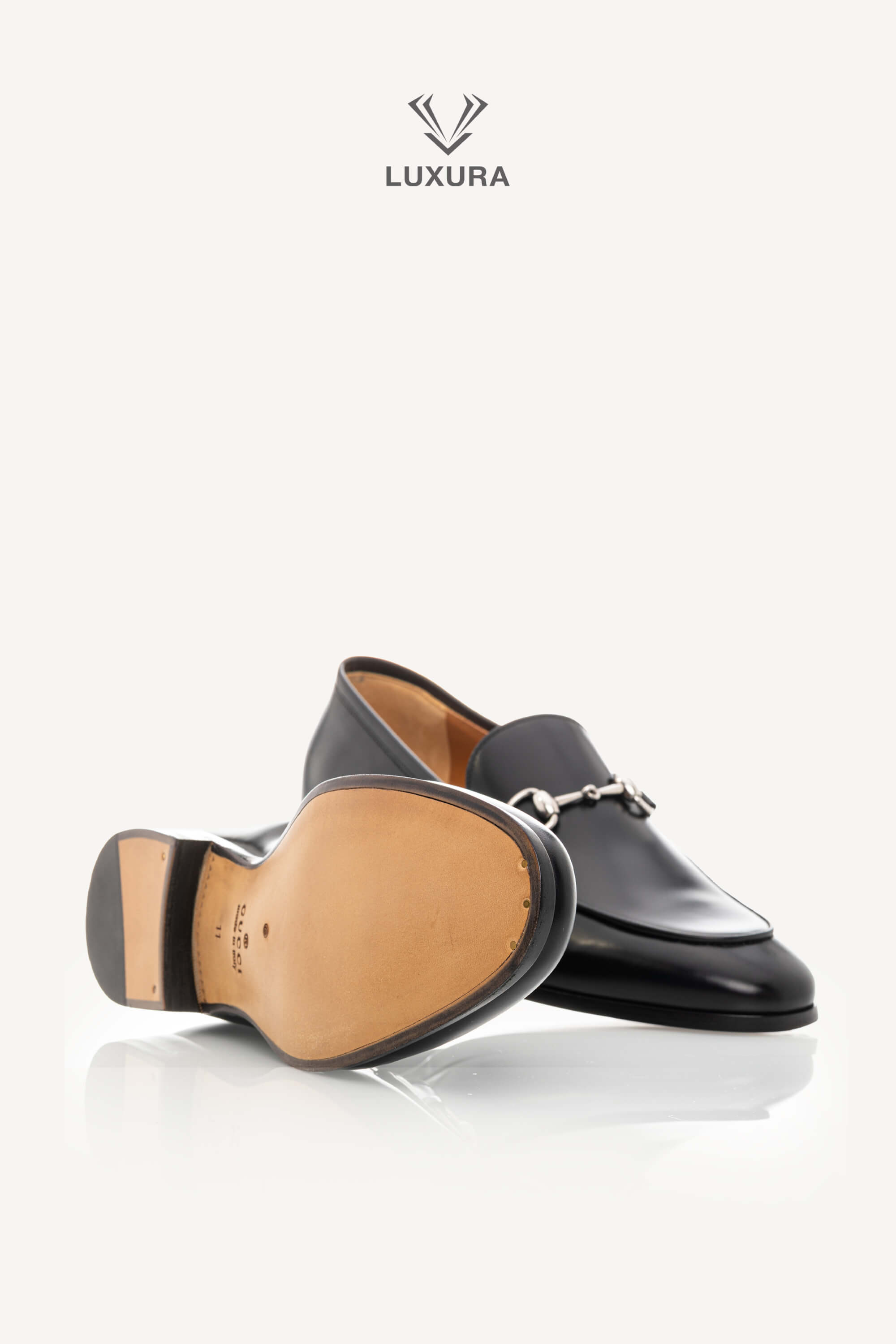<span style="font-size: 10px;letter-spacing: .15em">BEST DEAL</span><br> <strong>GUCCI</strong><br> <div style="margin-top:10px;font-size:16px">Calfskin Horsebit Mens Jordaan Loafers Black 45</div><br> - Image 19