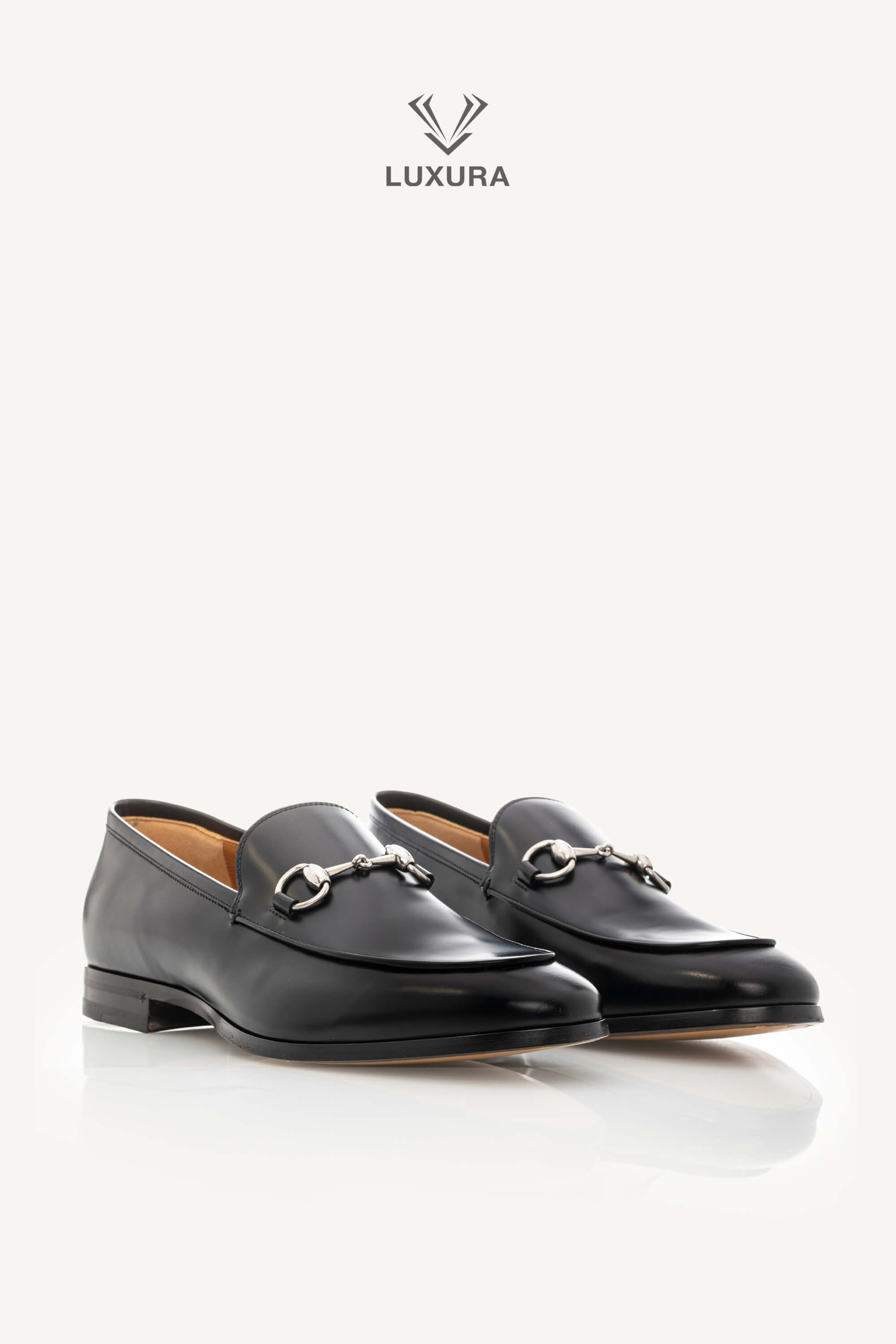 <span style="font-size: 10px;letter-spacing: .15em">BEST DEAL</span><br> <strong>GUCCI</strong><br> <div style="margin-top:10px;font-size:16px">Calfskin Horsebit Mens Jordaan Loafers Black 45</div><br> - Image 6