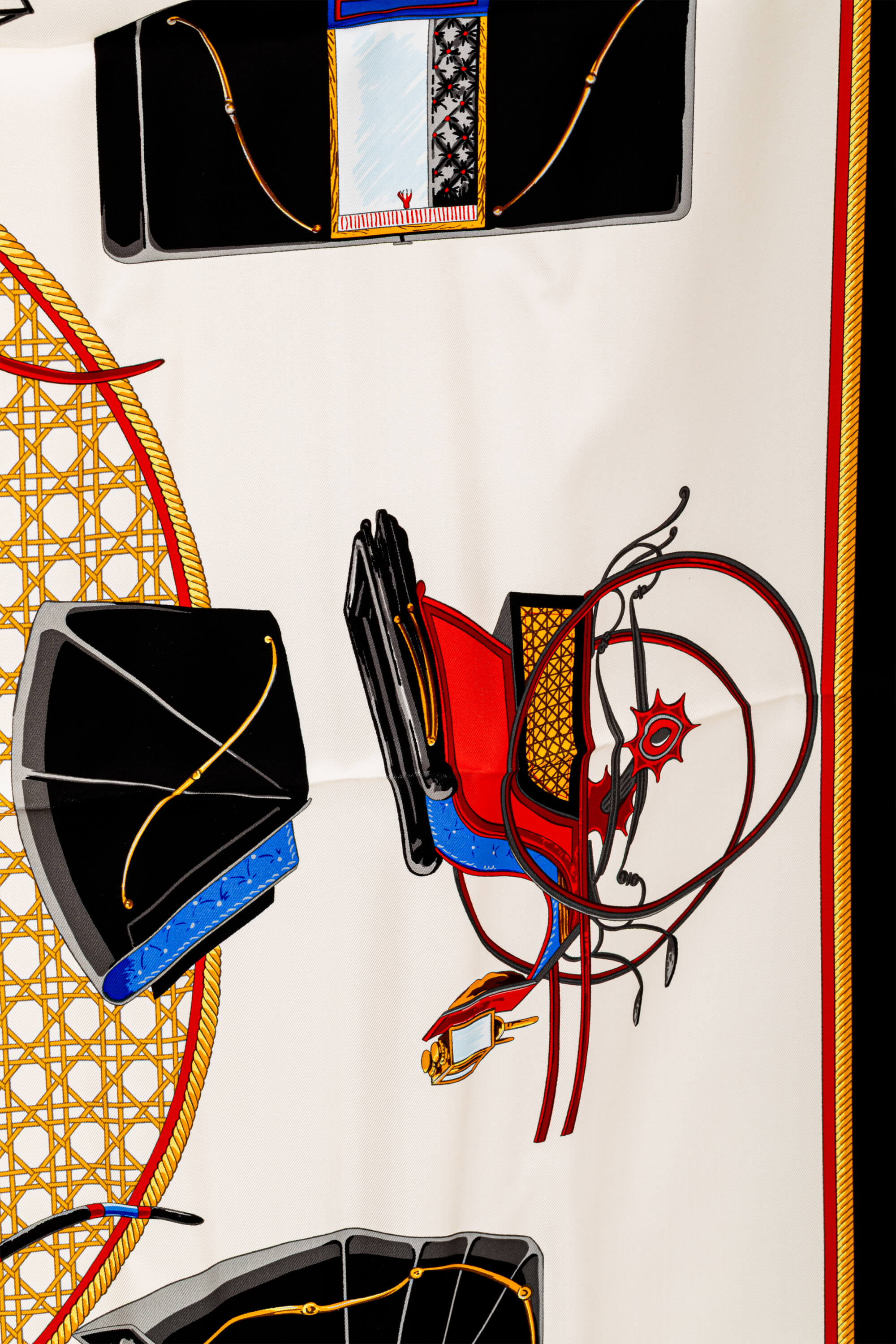<span style="font-size: 10px;letter-spacing: .15em"></span><br> <strong>HERMES</strong><br> <div style="margin-top:10px;font-size:16px">Les voitures a transformation forever scarf 90 Noir Crème Bleu Royale</div><br> - Image 5
