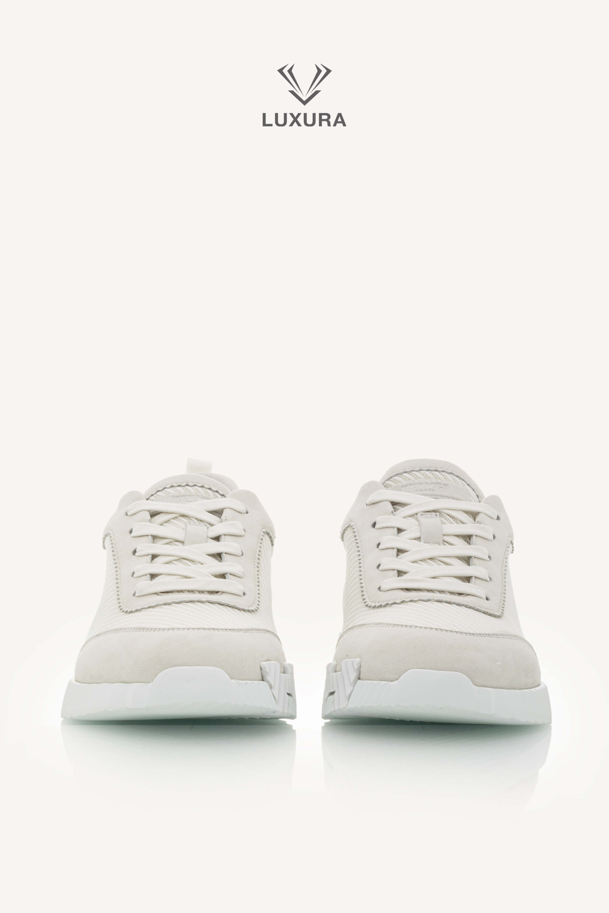 <span style="font-size: 10px;letter-spacing: .15em">HARD TO FIND</span><br> <strong>HERMES</strong><br> <div style="margin-top:10px;font-size:16px">Technical Mesh Suede Goatskin Bouncing Sneaker White 42</div><br> - Image 7