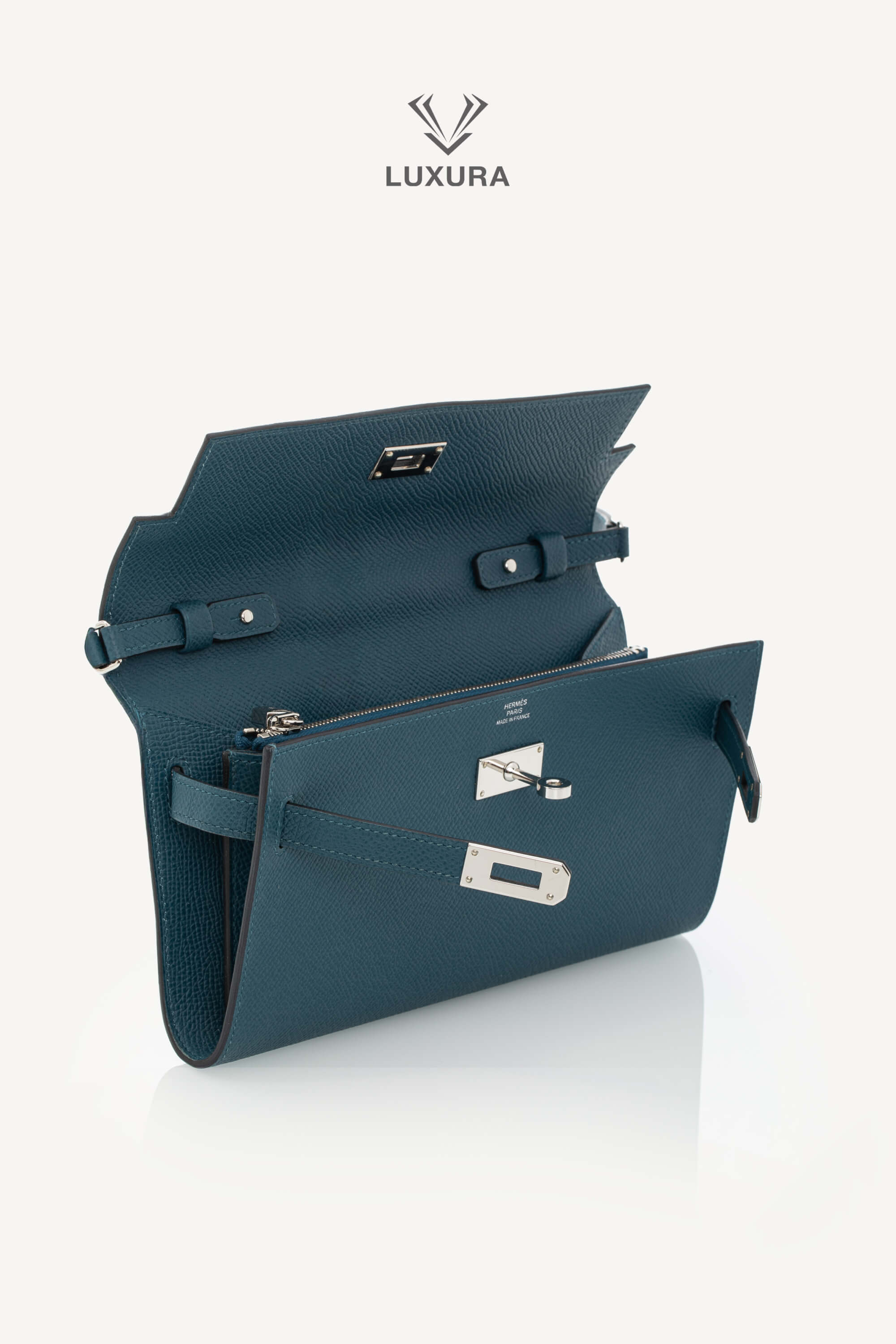 <span style="font-size: 10px;letter-spacing: .15em">BEST DEAL</span><br> <strong>HERMES</strong><br> <div style="margin-top:10px;font-size:16px">Kelly Classique To Go Wallet Bleu De Prusse</div><br> - Image 10