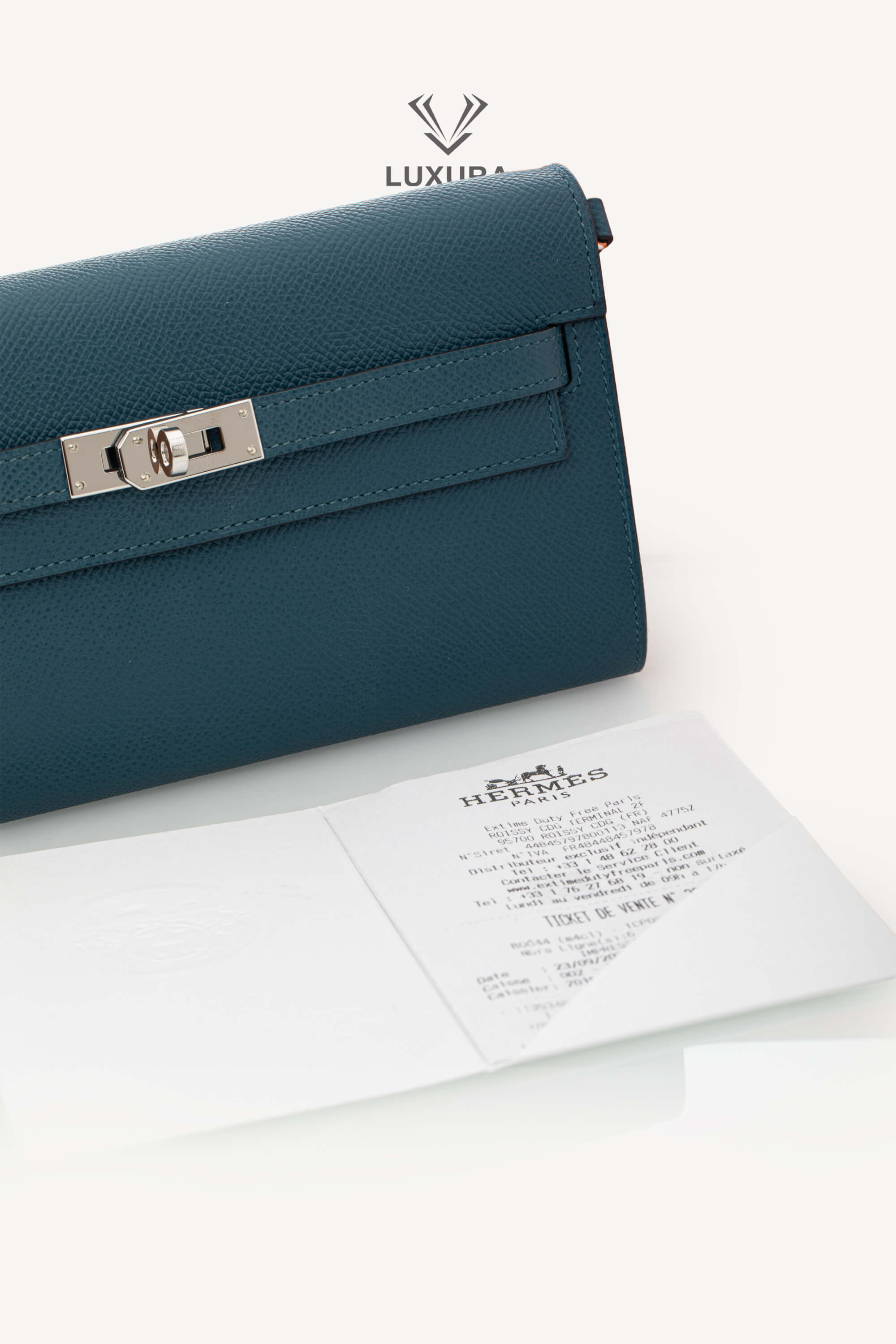 <span style="font-size: 10px;letter-spacing: .15em">BEST DEAL</span><br> <strong>HERMES</strong><br> <div style="margin-top:10px;font-size:16px">Kelly Classique To Go Wallet Bleu De Prusse</div><br> - Image 9