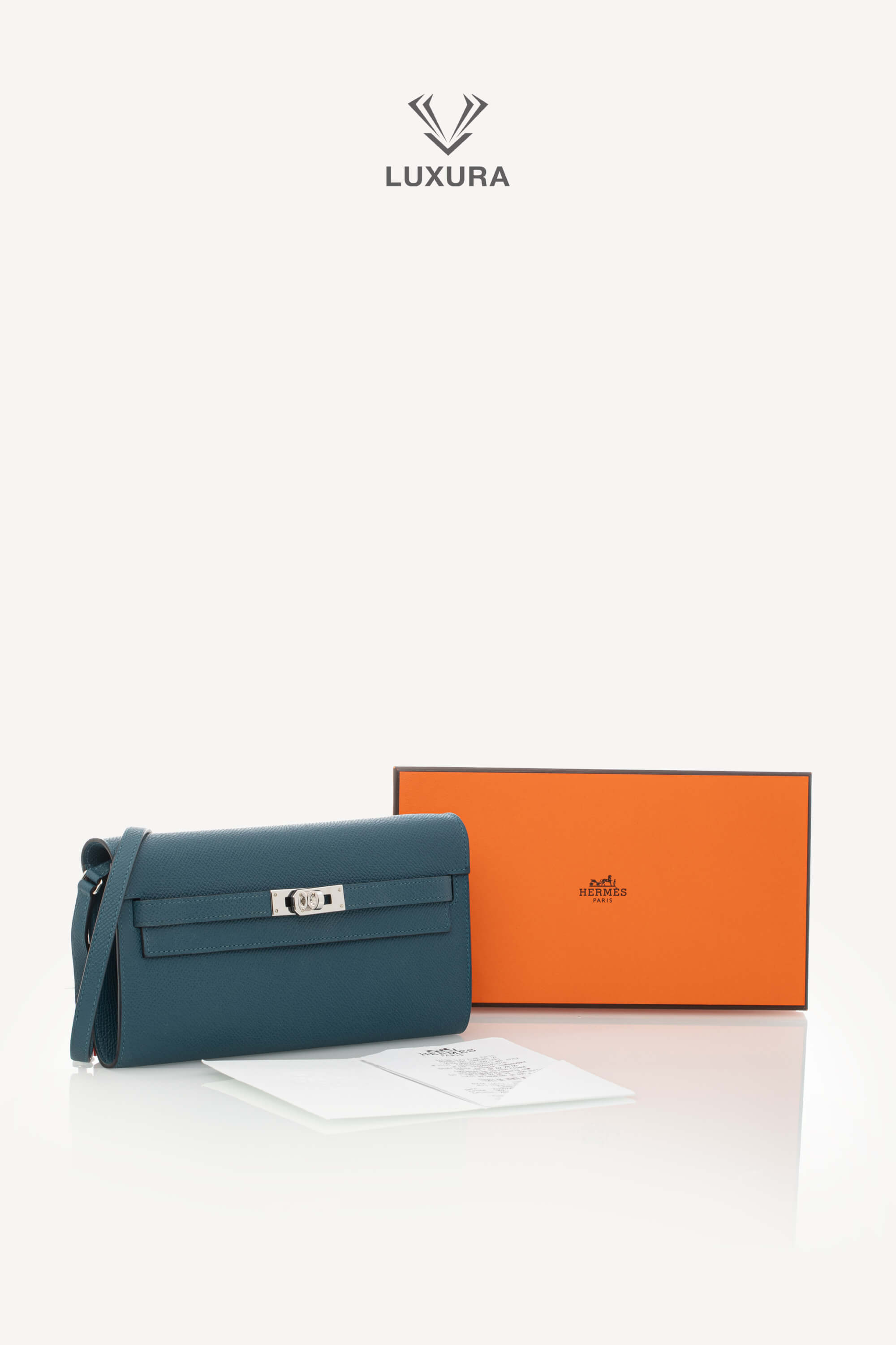<span style="font-size: 10px;letter-spacing: .15em">BEST DEAL</span><br> <strong>HERMES</strong><br> <div style="margin-top:10px;font-size:16px">Kelly Classique To Go Wallet Bleu De Prusse</div><br> - Image 8