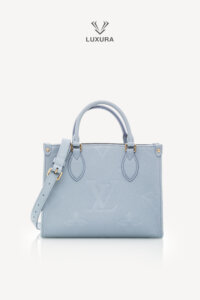 Genti de designeri pre-owned | LOUIS VUITTON OnTheGo Bag PM Monogram Empreinte Leather Blue Hour M46840