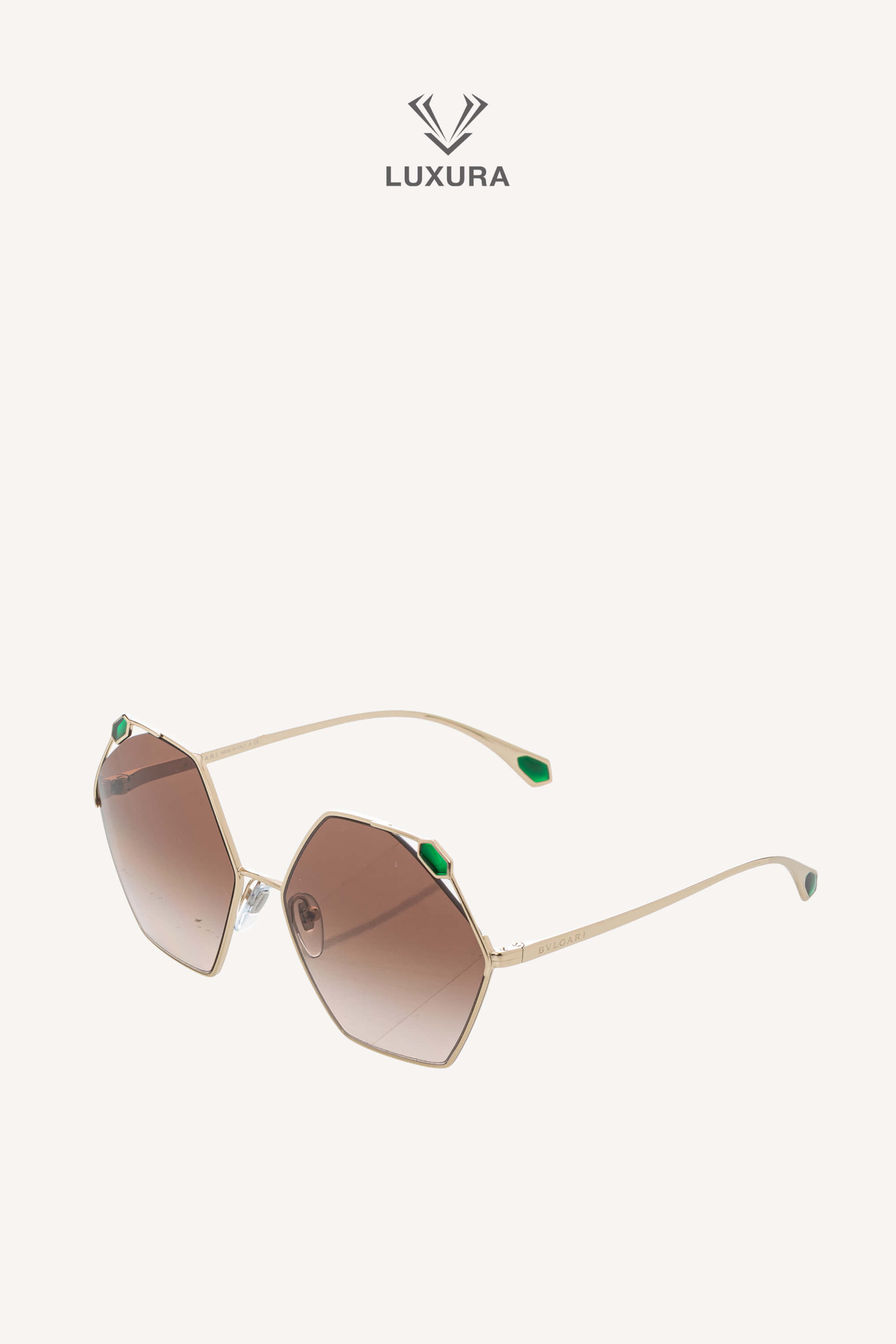 <span style="font-size: 10px;letter-spacing: .15em">HARD TO FIND</span><br><strong> BVLGARI </strong><br><div style="margin-top:10px;font-size:16px">BV6160 278/13 SERPENTEYES Ramadan Kareem Edition Gold Jewel Sunglasses</div><br> - Image 2