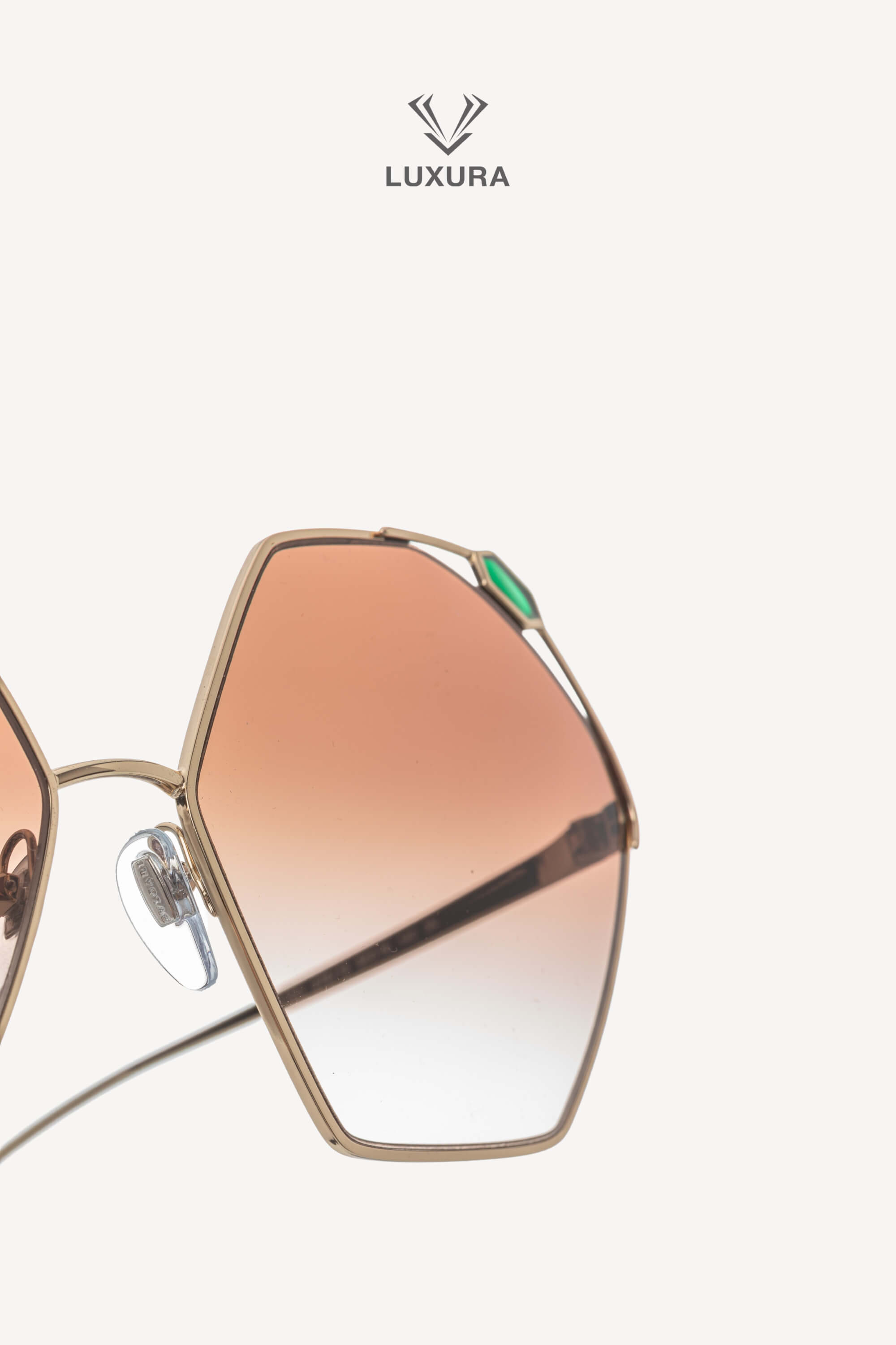 <span style="font-size: 10px;letter-spacing: .15em">HARD TO FIND</span><br><strong> BVLGARI </strong><br><div style="margin-top:10px;font-size:16px">BV6160 278/13 SERPENTEYES Ramadan Kareem Edition Gold Jewel Sunglasses</div><br> - Image 16