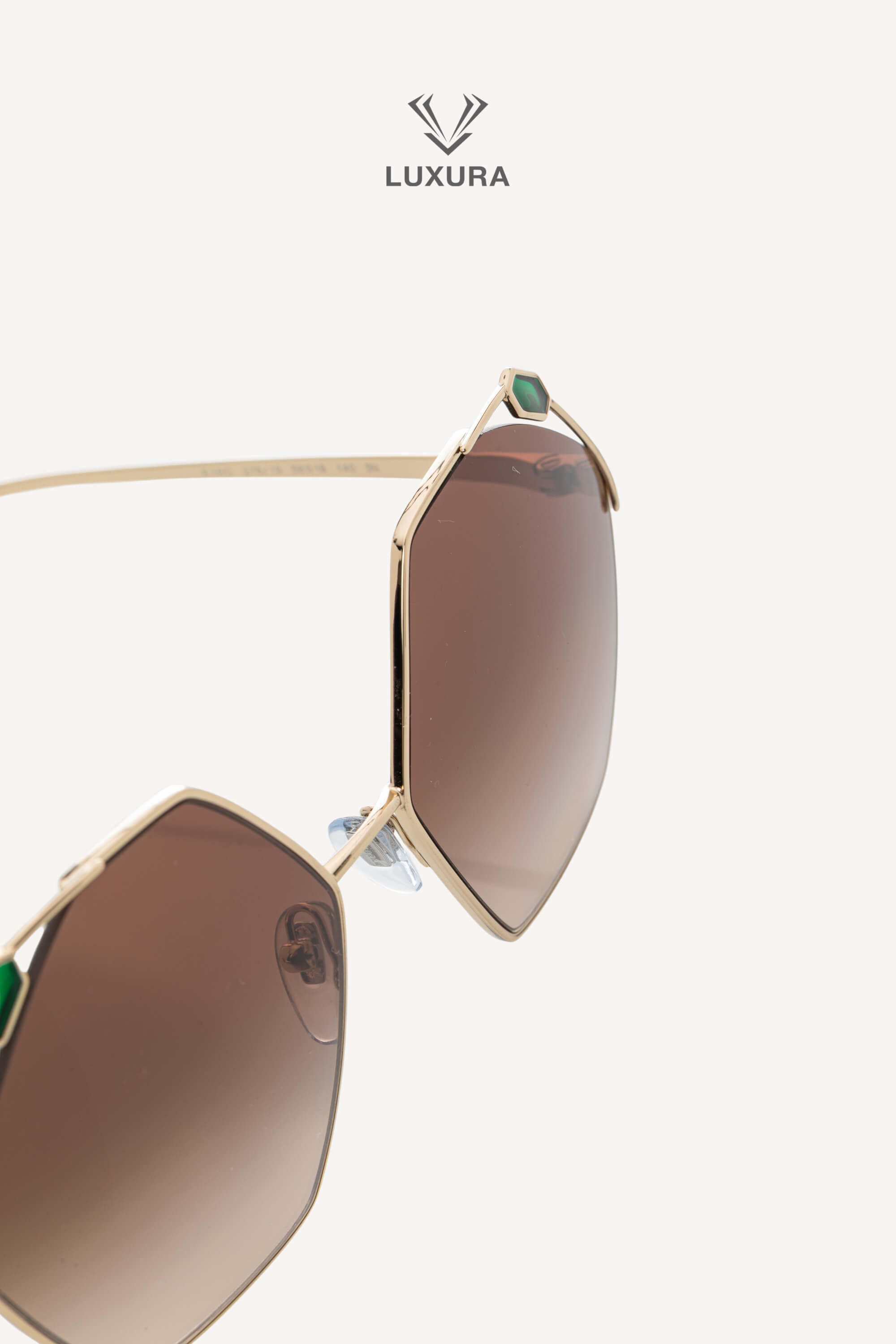 <span style="font-size: 10px;letter-spacing: .15em">HARD TO FIND</span><br><strong> BVLGARI </strong><br><div style="margin-top:10px;font-size:16px">BV6160 278/13 SERPENTEYES Ramadan Kareem Edition Gold Jewel Sunglasses</div><br> - Image 13