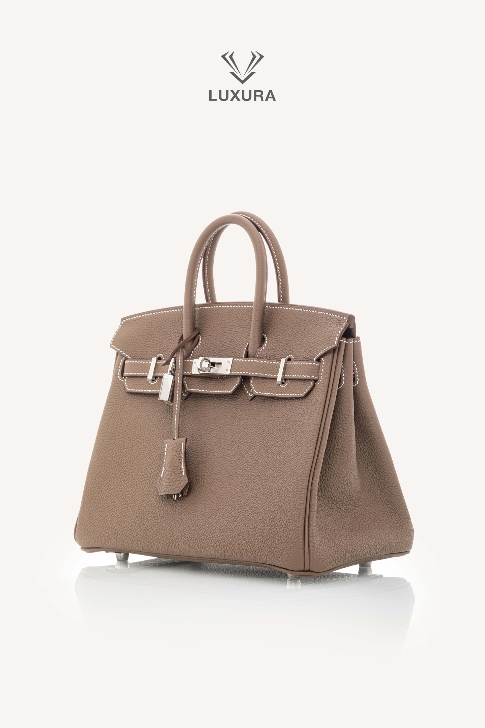 <span style="font-size: 10px;letter-spacing: .15em">HARD TO FIND</span><br> <strong>HERMES</strong><br> <div style="margin-top:10px;font-size:16px">Birkin 25 Etoupe Togo Palladium Hardware</div><br> - Image 10