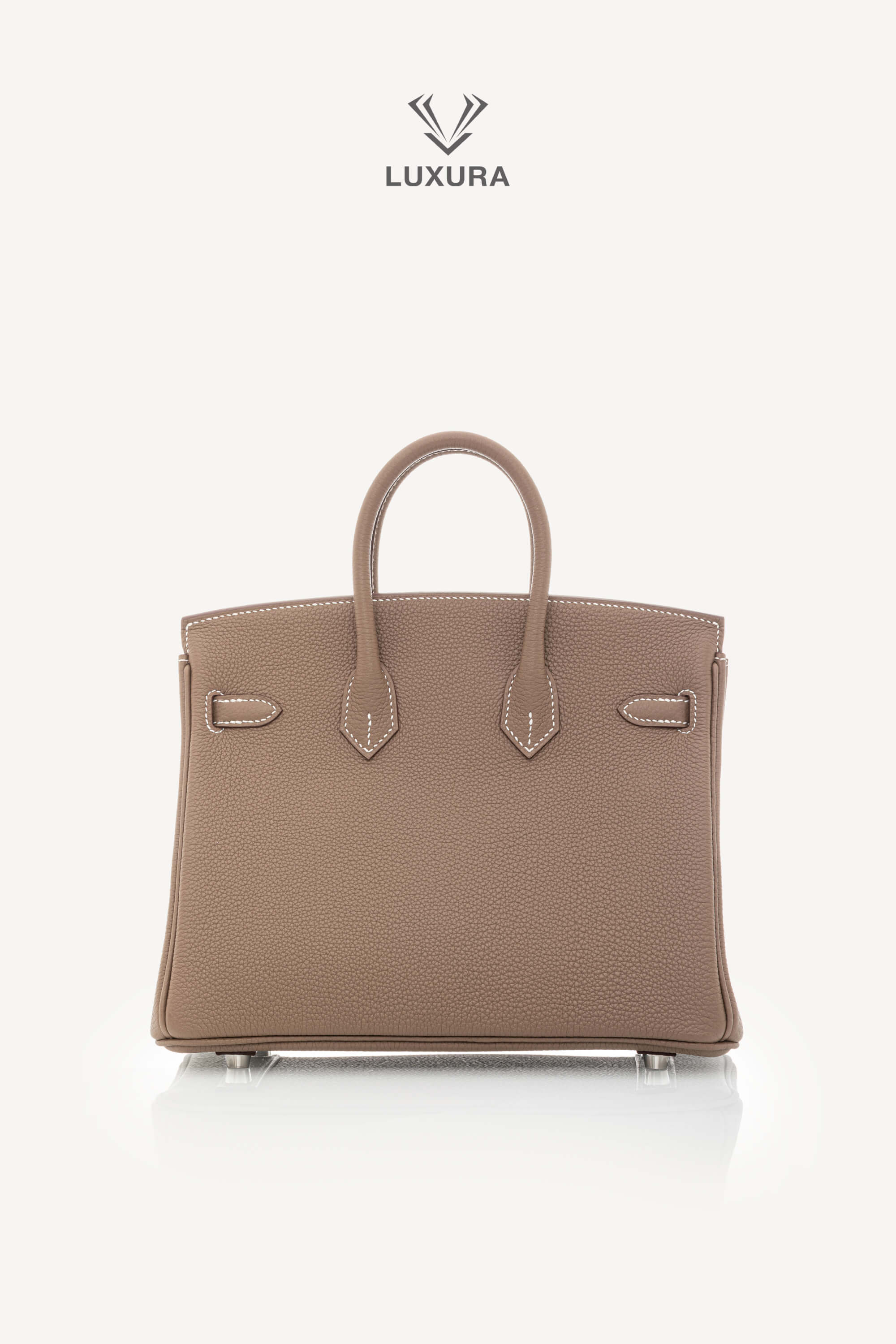 <span style="font-size: 10px;letter-spacing: .15em">HARD TO FIND</span><br> <strong>HERMES</strong><br> <div style="margin-top:10px;font-size:16px">Birkin 25 Etoupe Togo Palladium Hardware</div><br> - Image 8