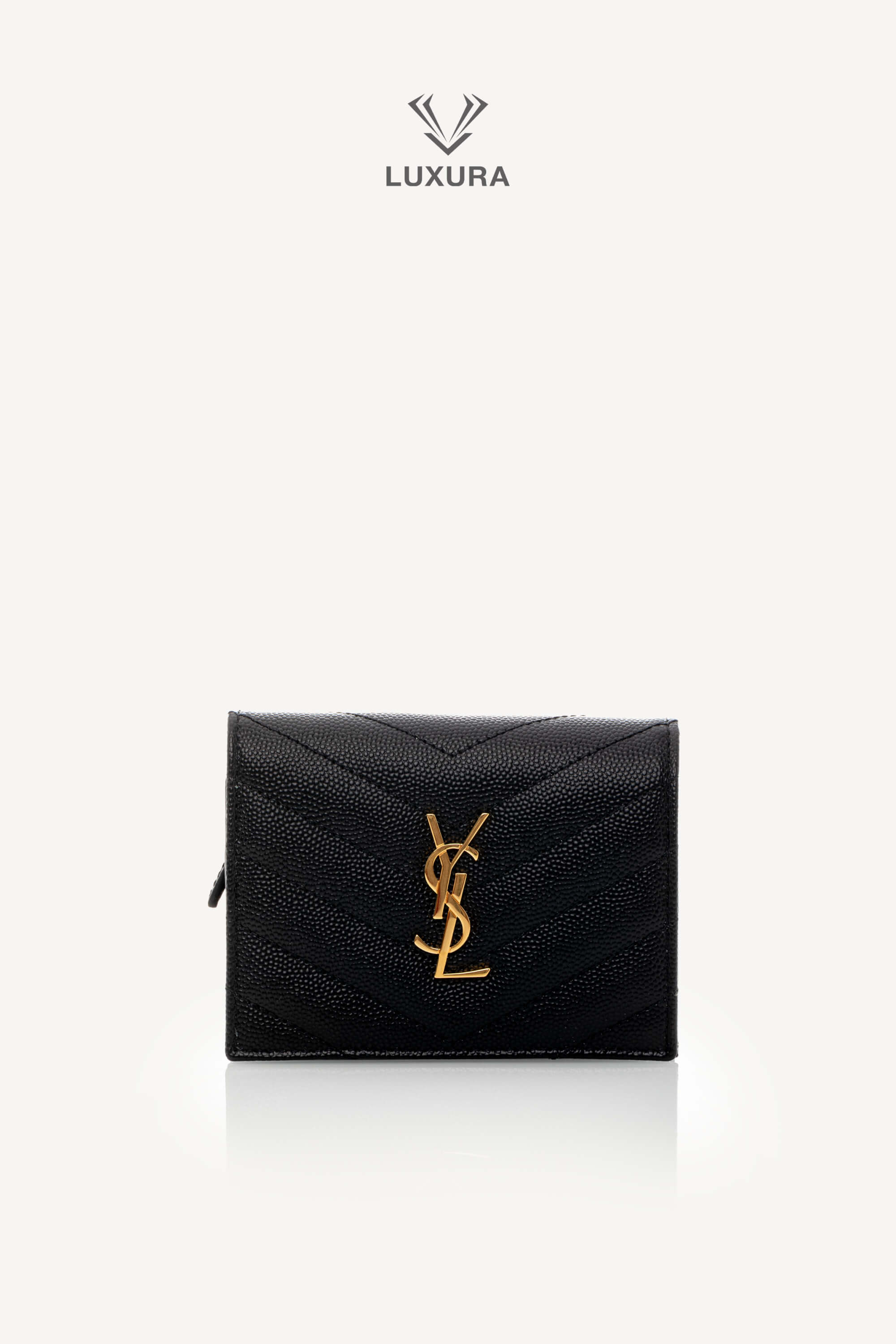 <span style="font-size: 10px;letter-spacing: .15em">BEST DEAL</span><br>            <strong>SAINT LAURENT</strong><br>            <div style="margin-top:10px;font-size:16px">Cassandre Matelasse Flap Card Case in Grain de Poudre Leather</div><br>