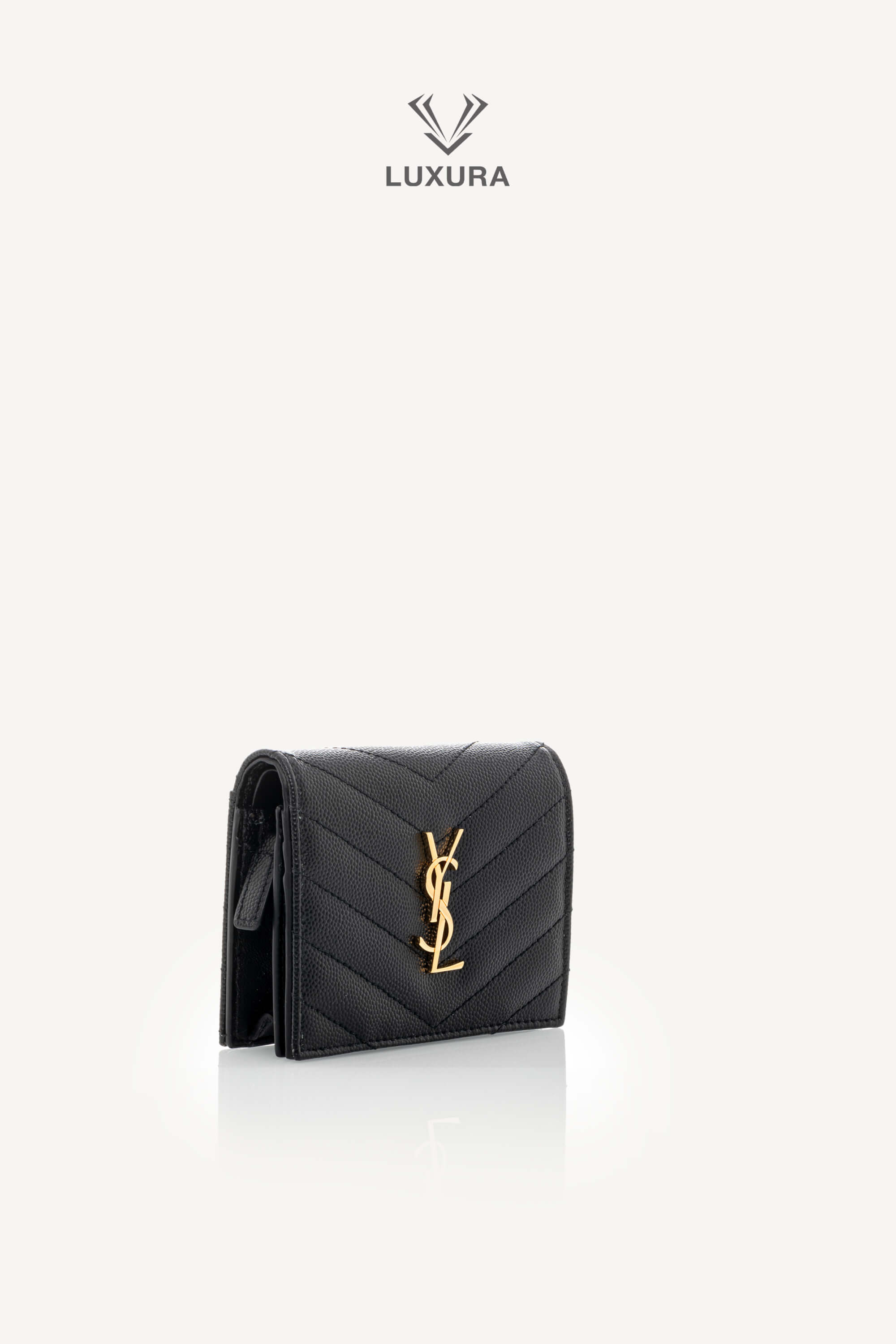 <span style="font-size: 10px;letter-spacing: .15em">BEST DEAL</span><br>            <strong>SAINT LAURENT</strong><br>            <div style="margin-top:10px;font-size:16px">Cassandre Matelasse Flap Card Case in Grain de Poudre Leather</div><br> - Image 3